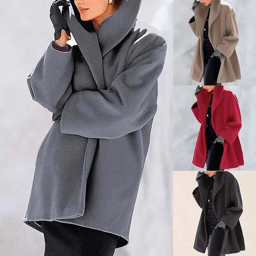 Neu Eingetroffen Herbst Winter Schal Kragen Tasten Warme Mantel | tif-shop24.de