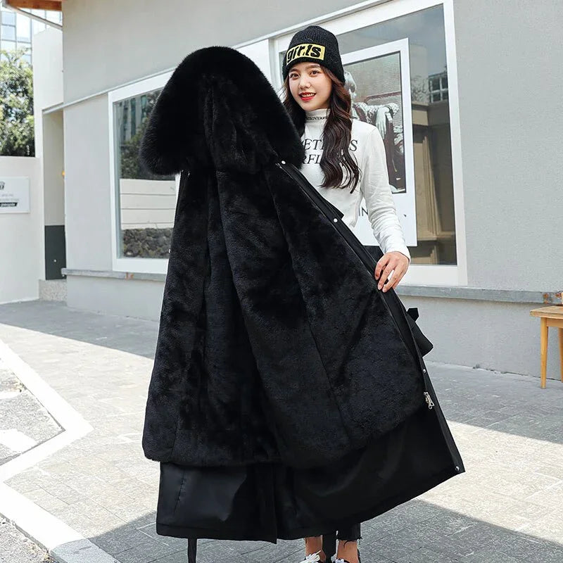 Wolle Liner X-lang Parkas mit Pelzkragen mit Kapuze Hohe Qualität - tif-shop24.de