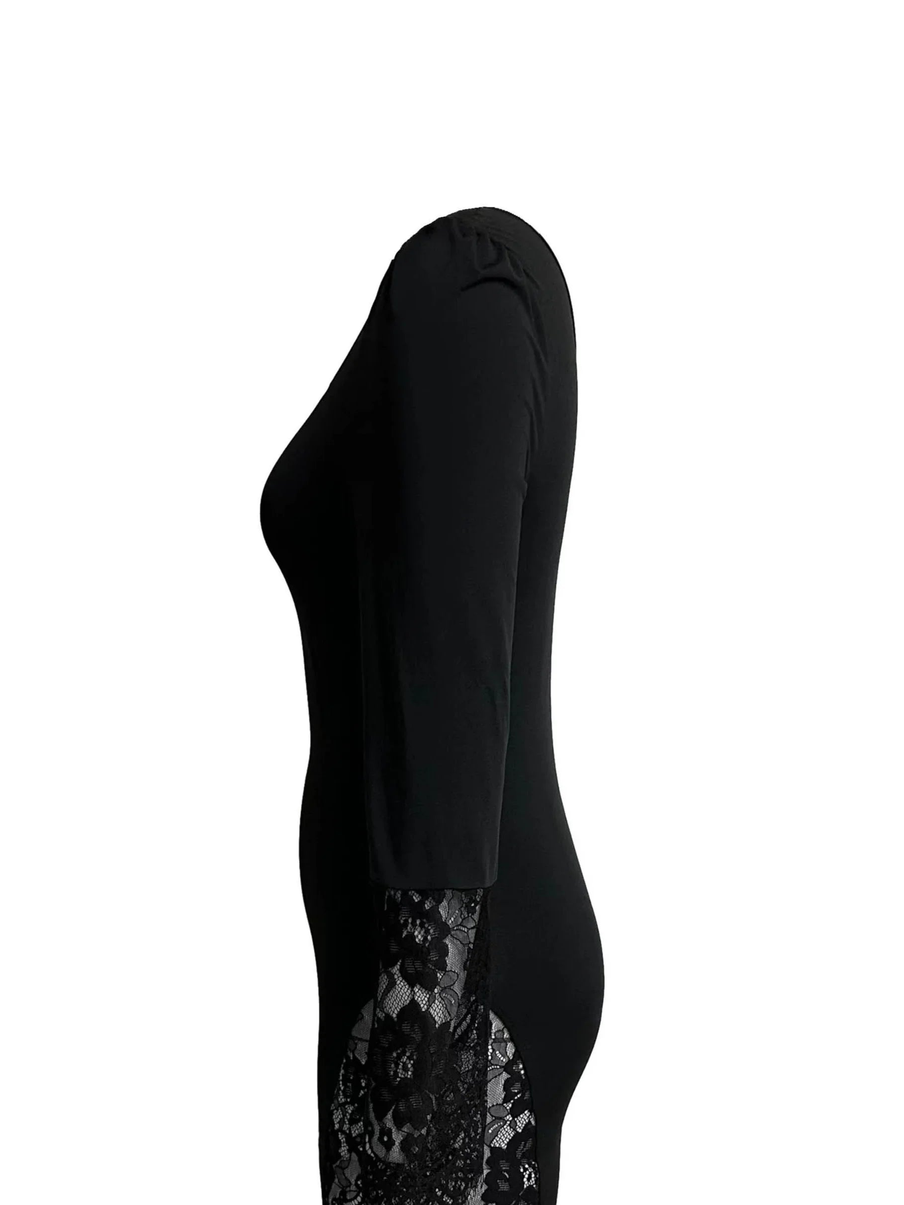 Kontrast Spitze One-Shoulder Elegantes Asymmetrisches Kleid | tif-shop24.de