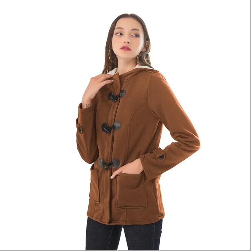 Casual Mantel Mit Kapuze Lange Trenchcoat Outwear - tif-shop24.de