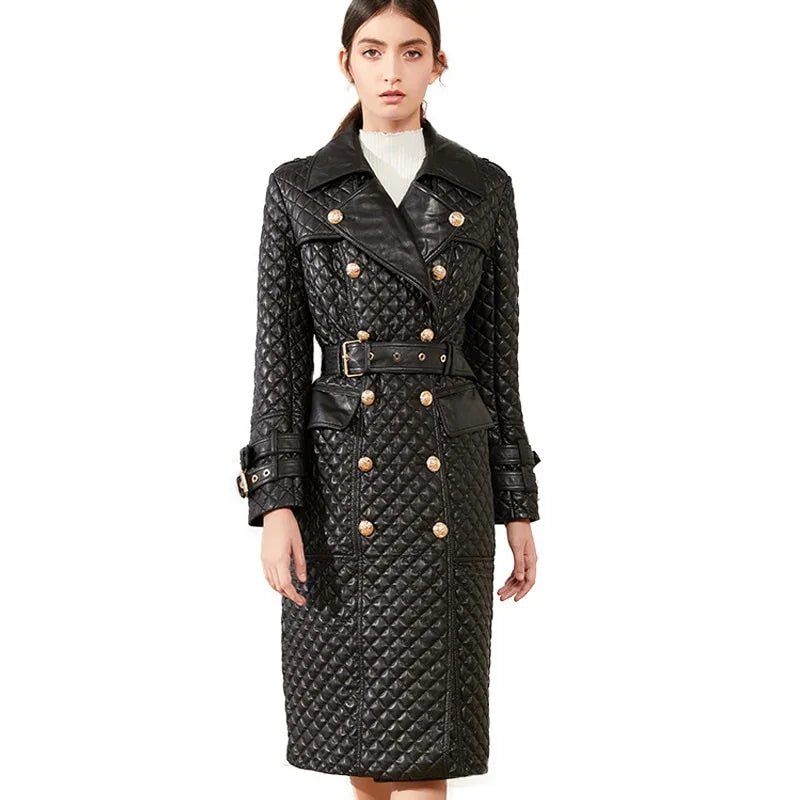 Echte Schafe Leder Mantel Lange Dicke Winter Warm Baumwolle | tif-shop24.de