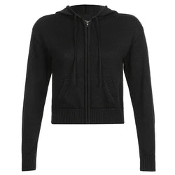 Rapcopter Solid Kintted Jackets y2k Casual Coat Long Sleeve Cute Harajuku Basic Outwear Autumn Winter Hoodies Women Korean Tops | tif-shop24.de