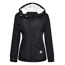 Winter Warme Parkas Mit Kapuze Dicke Plüsch Wintermäntel Mittellange | tif-shop24.de