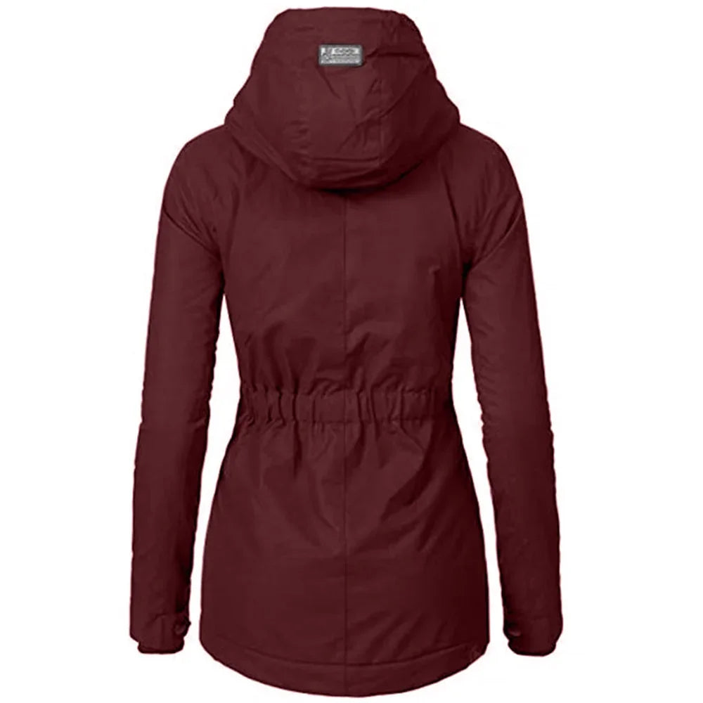 Winter Warme Parkas Mit Kapuze Dicke Plüsch Wintermäntel Mittellange | tif-shop24.de