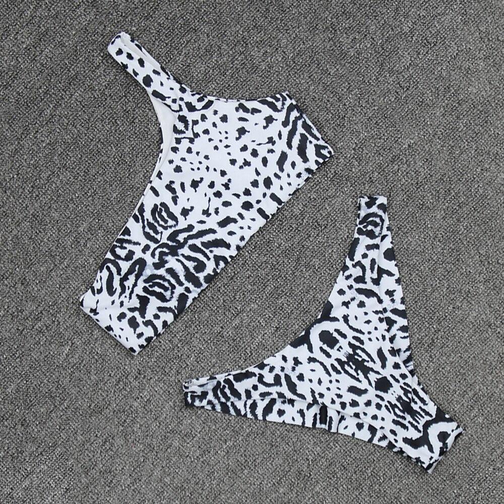 Sommer Sexy Bandeau Bikini Zwei teilig Plaid Bademode | tif-shop24.de