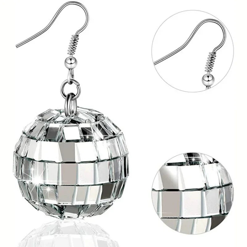 Vintage Disco Ball Dangle Ohrringe Boho Runde Drop Ohrringe Cool Geburtstag Valentinstag Jubiläum Geschenk Schmuck - tif-shop24.de