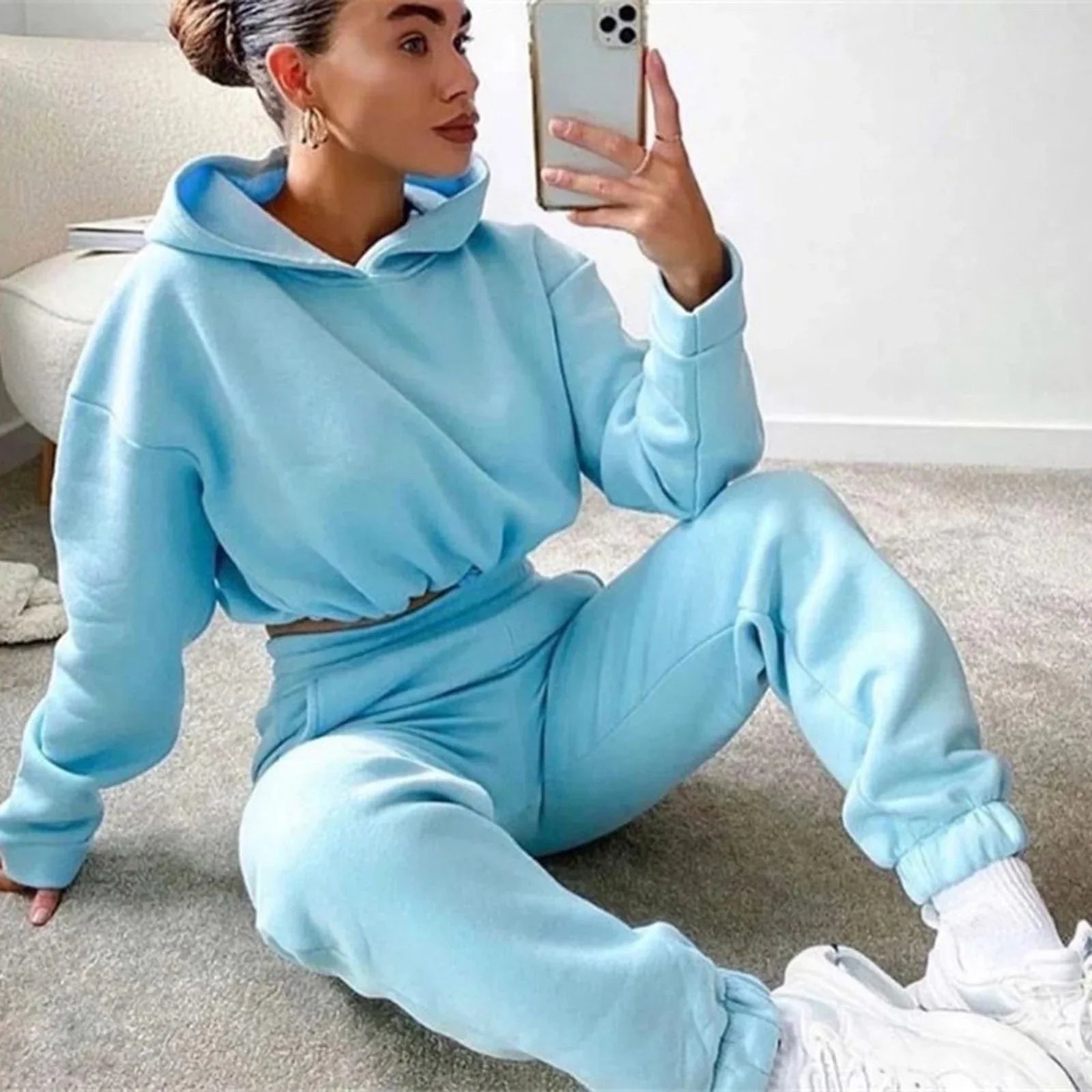 Jogging Suits For Women 2 Piece Sweatsuits Tracksuits Long Sleeve HoodieCasual Fitness Sportswear | tif-shop24.de