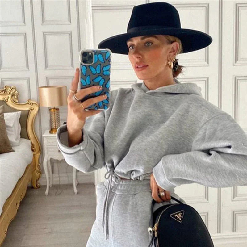 Jogging Suits For Women 2 Piece Sweatsuits Tracksuits Long Sleeve HoodieCasual Fitness Sportswear | tif-shop24.de