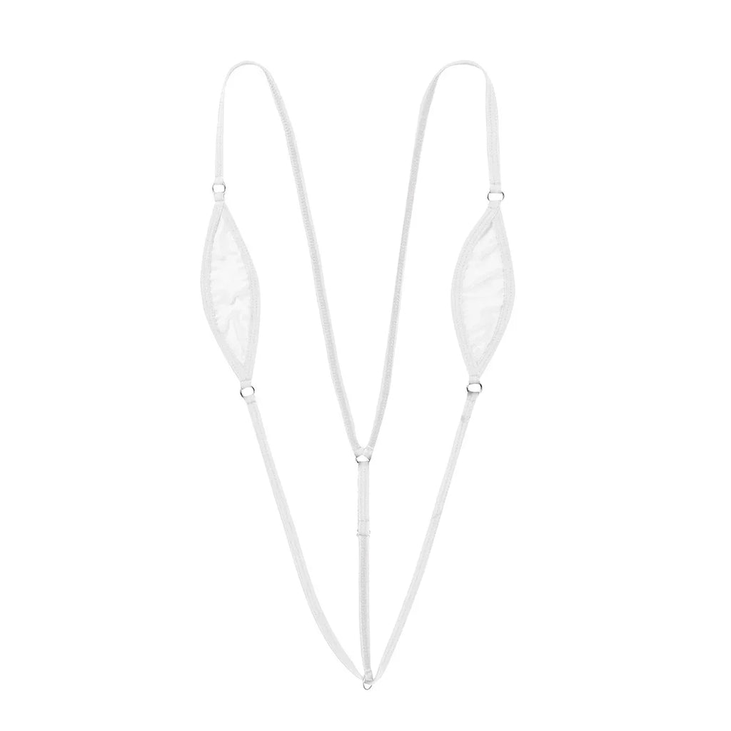 Damen Mini Micro Thong Bikini Einteiliger Badeanzug Micro Bikini Sheer Dessous Spaghettiträger Y-back Nightwear | tif-shop24.de