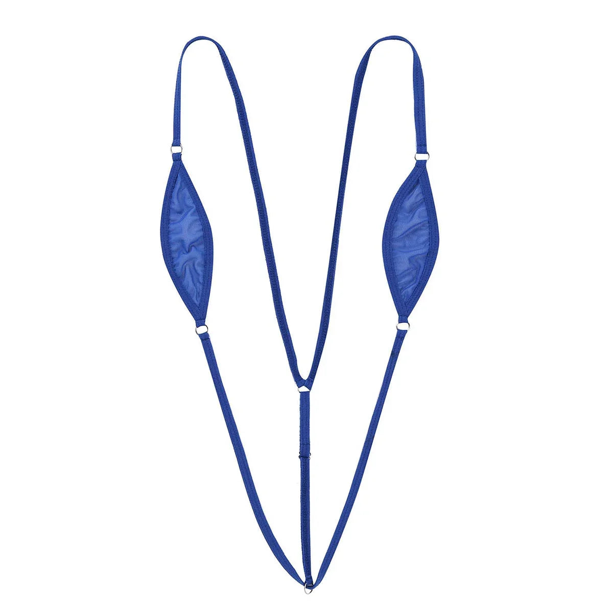 Damen Mini Micro Thong Bikini Einteiliger Badeanzug Micro Bikini Sheer Dessous Spaghettiträger Y-back Nightwear - tif-shop24.de