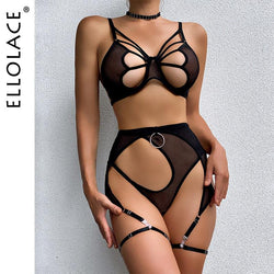 Ellolace Sexy Dessous BH Slip Sets 4teilig Unterwäsche | tif-shop24.de