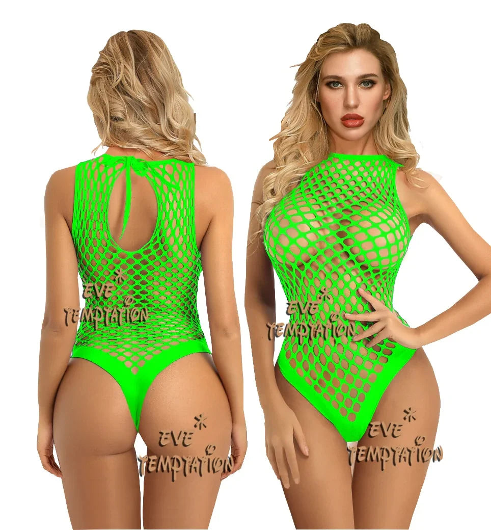 Sexy Nachtwäsche Dessous Babydoll Mesh Body Stocking Temptation Catsuit Trägerloser | tif-shop24.de