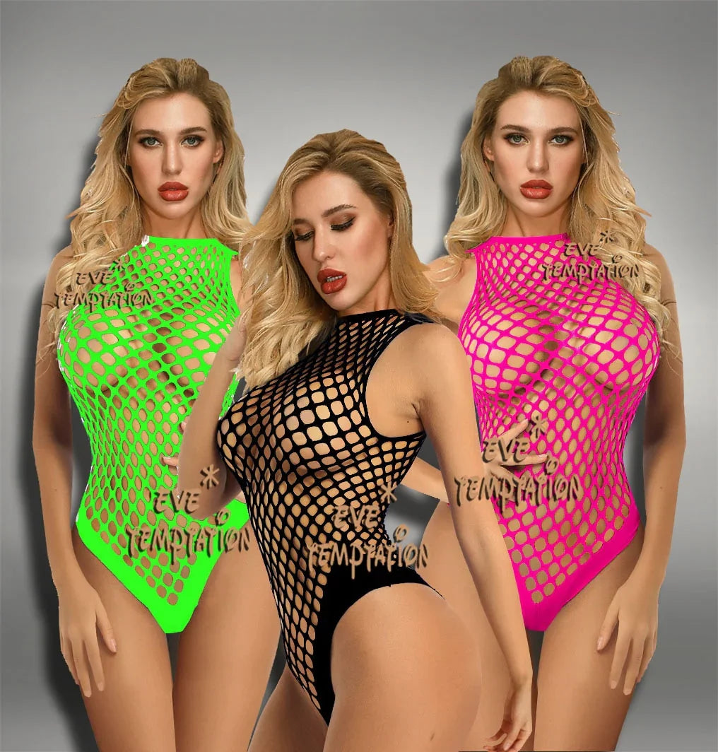 Sexy Nachtwäsche Dessous Babydoll Mesh Body Stocking Temptation Catsuit Trägerloser | tif-shop24.de