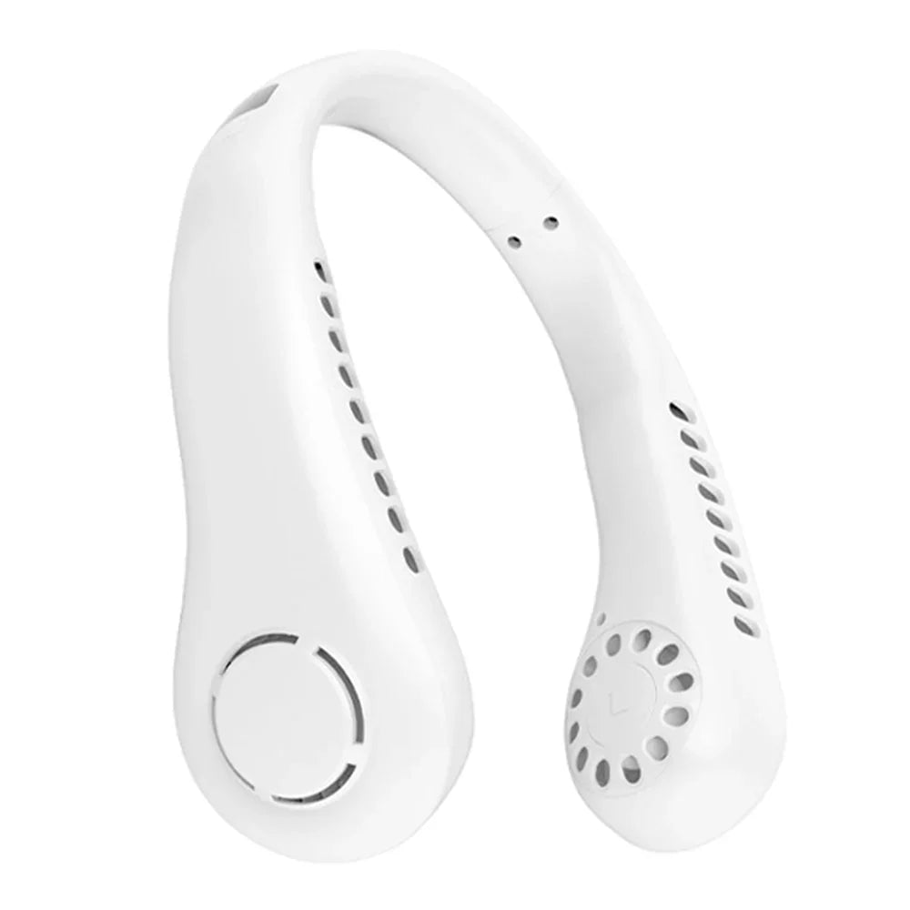 Hängender Nackenventilator Tragbarer Kühlventilator 5-Gang-USB-Blattloser 360-Grad-Nackenbandventilator Luftauslässe 2600 mAh Wiederaufladbarer Mini-Ventilator - tif-shop24.de
