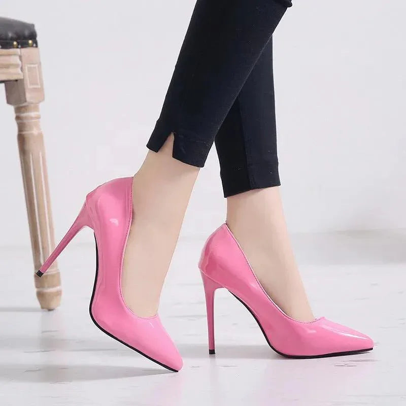 Pointed Toe Pumps Lackleder High Heels Hochzeitsschuhe | tif-shop24.de