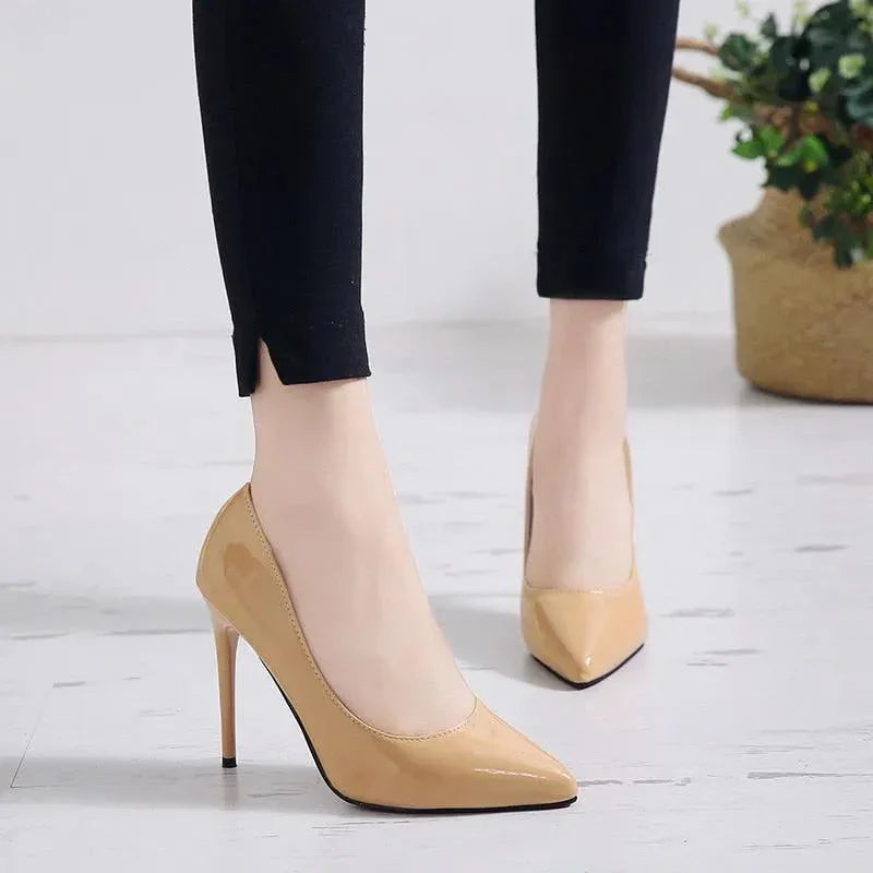 Pointed Toe Pumps Lackleder High Heels Hochzeitsschuhe | tif-shop24.de