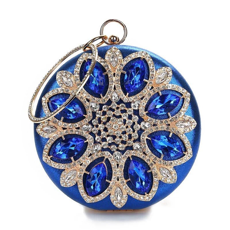 Kupplung Tasche Runde Geldbörse Abend Tasche Kristall Hochzeit Handtasche Exquisite Kette Schulter Tasche | tif-shop24.de