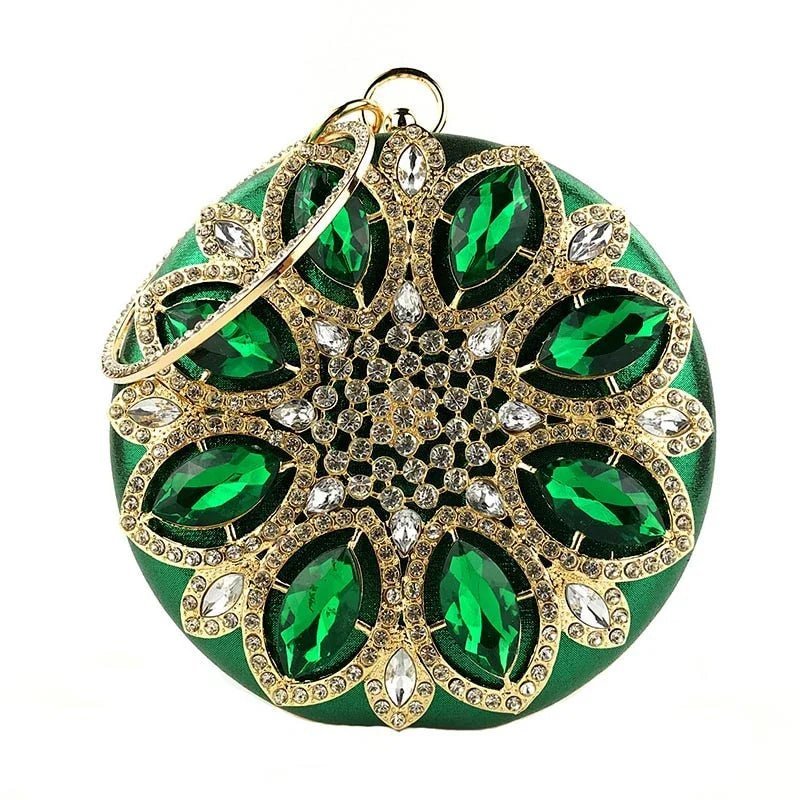 Kupplung Tasche Runde Geldbörse Abend Tasche Kristall Hochzeit Handtasche Exquisite Kette Schulter Tasche - tif-shop24.de