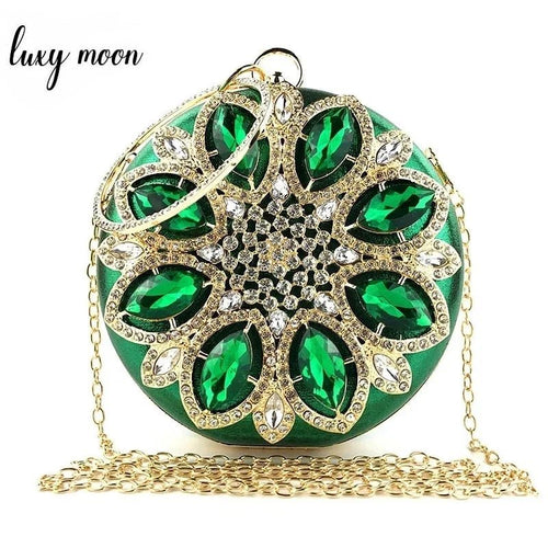 Kupplung Tasche Runde Geldbörse Abend Tasche Kristall Hochzeit Handtasche Exquisite Kette Schulter Tasche - tif-shop24.de