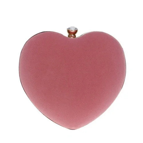 Rot Herz Design Kupplung Kleine Diamanten Goldene Samt Abend Taschen Party Hochzeit Handtaschen Geldbörse | tif-shop24.de