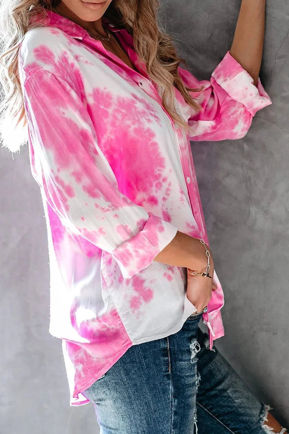 Whirlwind Tie Dye Button Shirt mit Tasche - tif-shop24.de