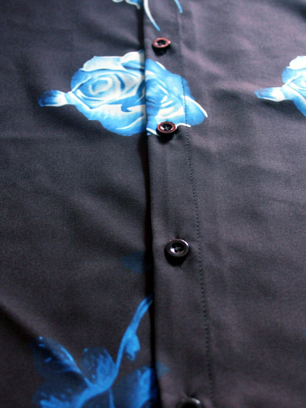 Schmaler Passform, Blauem Rosenmuster, Für Partys & Bankette - tif-shop24.de