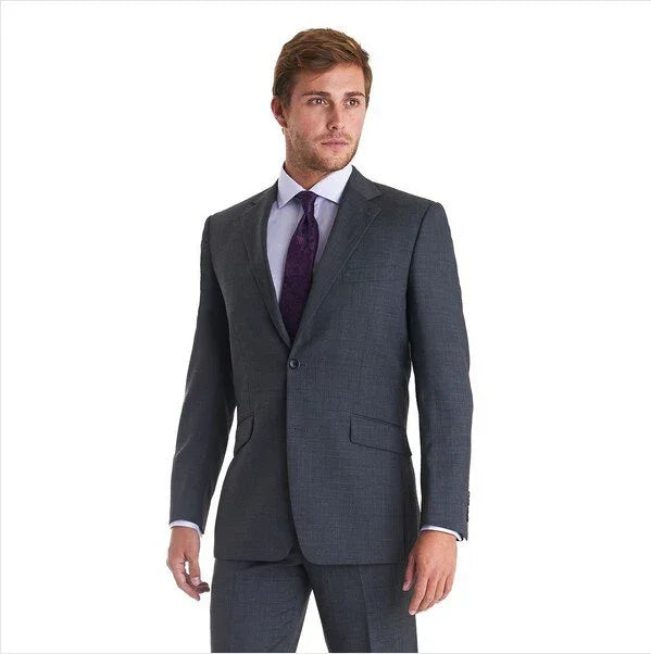 Herren dunkelblau Business Anzüge Formelle Ein Set Bräutigam Smoking - tif-shop24.de