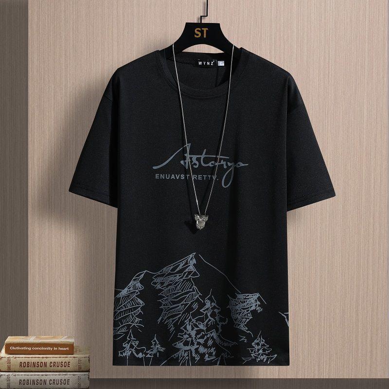 T-Shirt + Shorts Set Sommer Atmungsaktives Lässiges T-Shirt Laufendes Set Mode Harajuku Gedruckt Sportanzug | tif-shop24.de