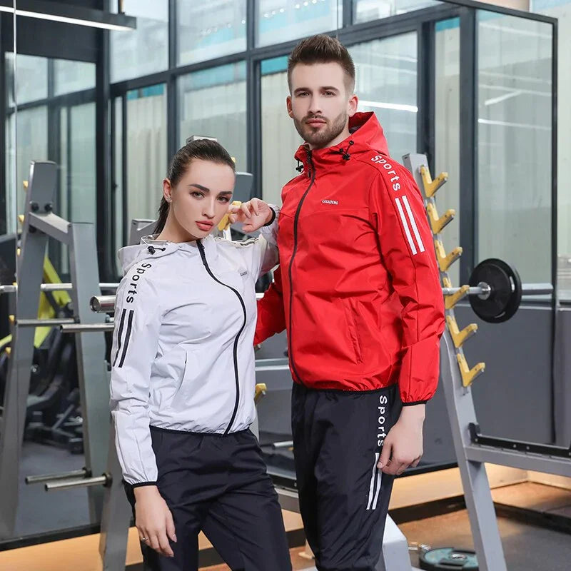 Sauna Anzug Brennen Sportswear Trainingsanzug Gym Kleidung Set Fitness Bodybuilding - tif-shop24.de