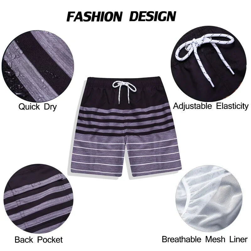 Datifer Board Shorts DC05 GYM Fitness Elastische Taille Schnell Trocknend Workout Hosen Mit Taschen und Futter | tif-shop24.de