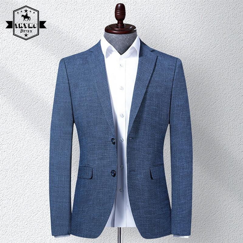 Casual Blazer Hochzeit Blau Slim Fit Outwear Einreiher - tif-shop24.de