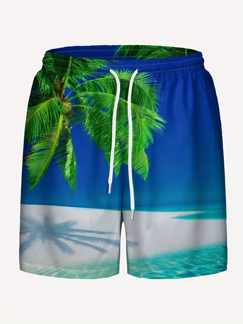Sommerliche Strand-Sportshorts Für Herren Mit Stilvollem 3D-Grafikdruck Und Taschen - tif-shop24.de