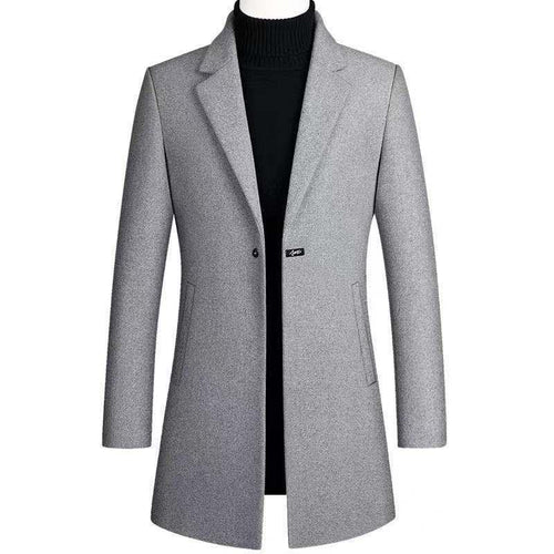 Styles Herren Herbst Wintermantel Mode Lange  Pilot Trenchcoat  Cardigan Baumwolle Windbreaker Business Mantel | tif-shop24.de