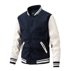 AIOPESON Baseball Jacke Stehkragen Taste Jacke Herbst Winter Verdicken Mode Streetwear Hohe Qualität | tif-shop24.de