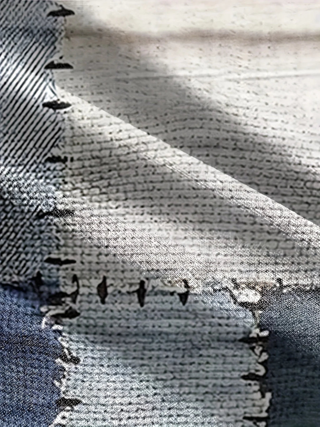 Patchwork Langarm Novelty Stilvolle Tees T-Shirt | tif-shop24.de