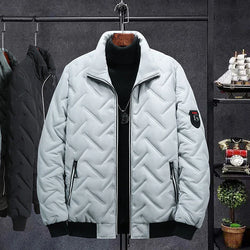 Komprimierte Baumwolle Stehkragen Trendige Winter Gefütterte Jacke | tif-shop24.de