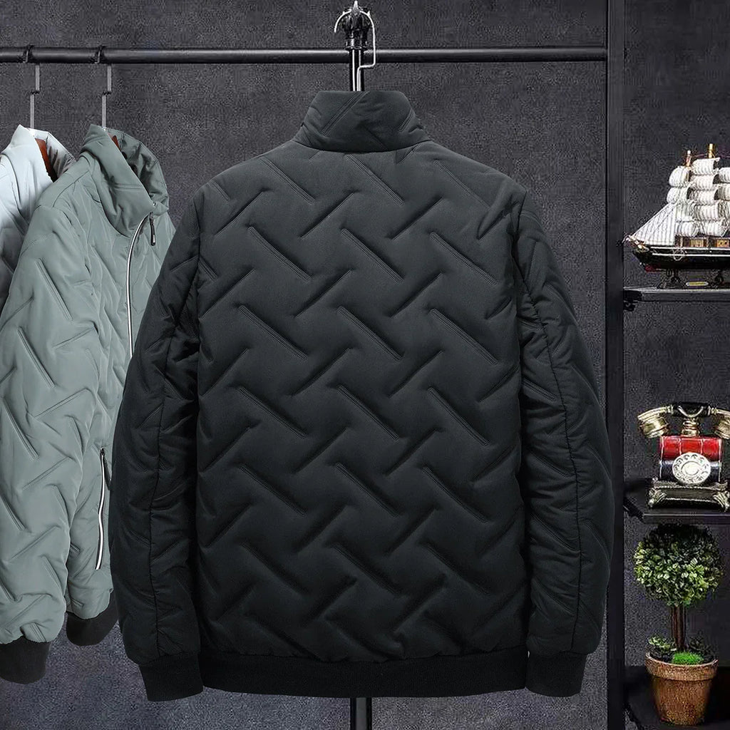 Komprimierte Baumwolle Stehkragen Trendige Winter Gefütterte Jacke | tif-shop24.de