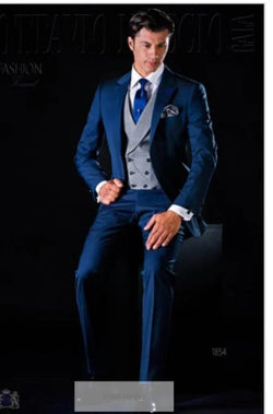 3 teiliger Anzug für Hochzeit – Smoking mit Kerb‑Revers, Weste & Hose - tif-shop24.de