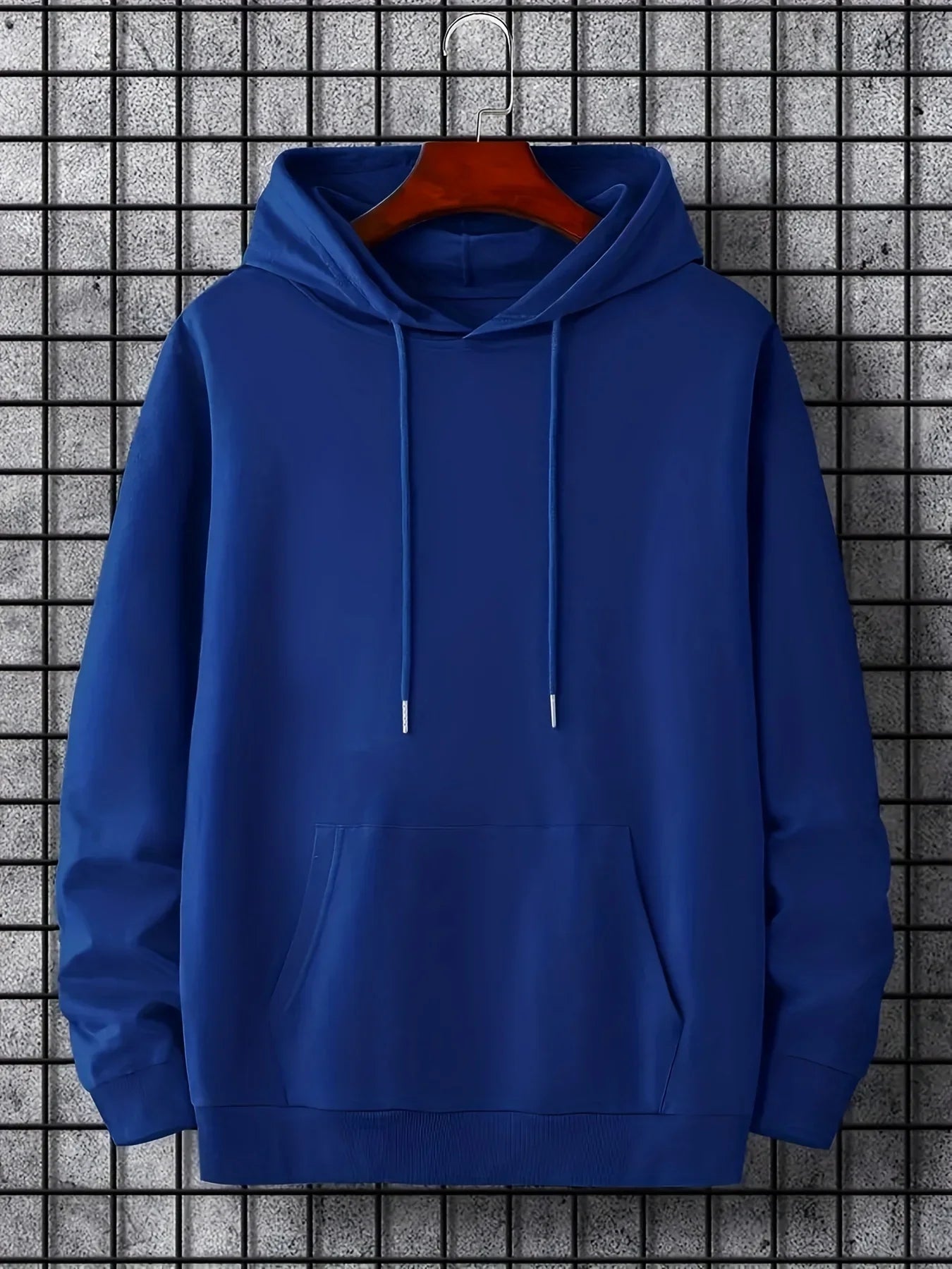 Herren Freizeit Solide Fleece Hoodie Kordelzug Basic Langarm Kapuzenpullover Mit Tasche Mode Pullover Hoodies - tif-shop24.de