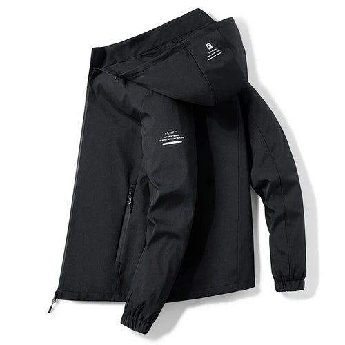 Mit Kapuze Jacke Bomber Jacke Windjacken Zipper Herbst Casual Jacke Oberbekleidung | tif-shop24.de
