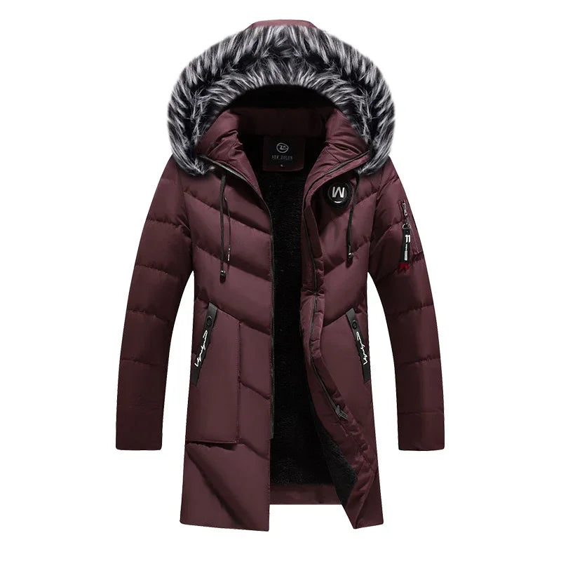 Winter Lange Parkas Baumwolle Padded Marke Mode Dünne Dicke Warme Pelz Mit Kapuze - tif-shop24.de