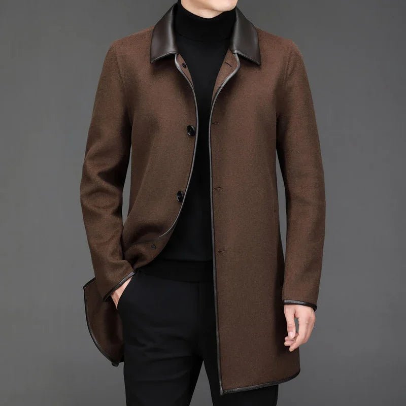 Winter Doppelseitiger Wollmantel verdickter Trenchcoat Smart Casual Wolljacken | tif-shop24.de