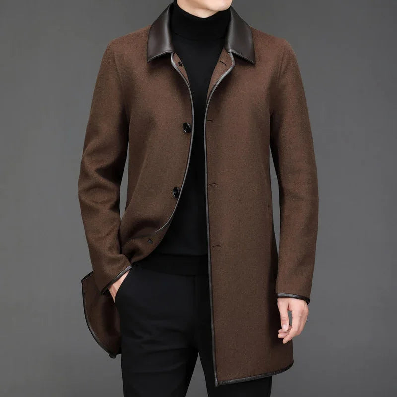 Winter Doppelseitiger Wollmantel verdickter Trenchcoat Smart Casual Wolljacken | tif-shop24.de