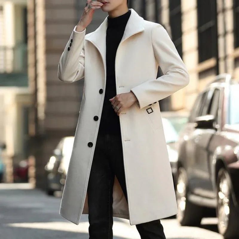 Winter Elegante Weiße Lange Mäntel Steampunk Vintage Jacken | tif-shop24.de