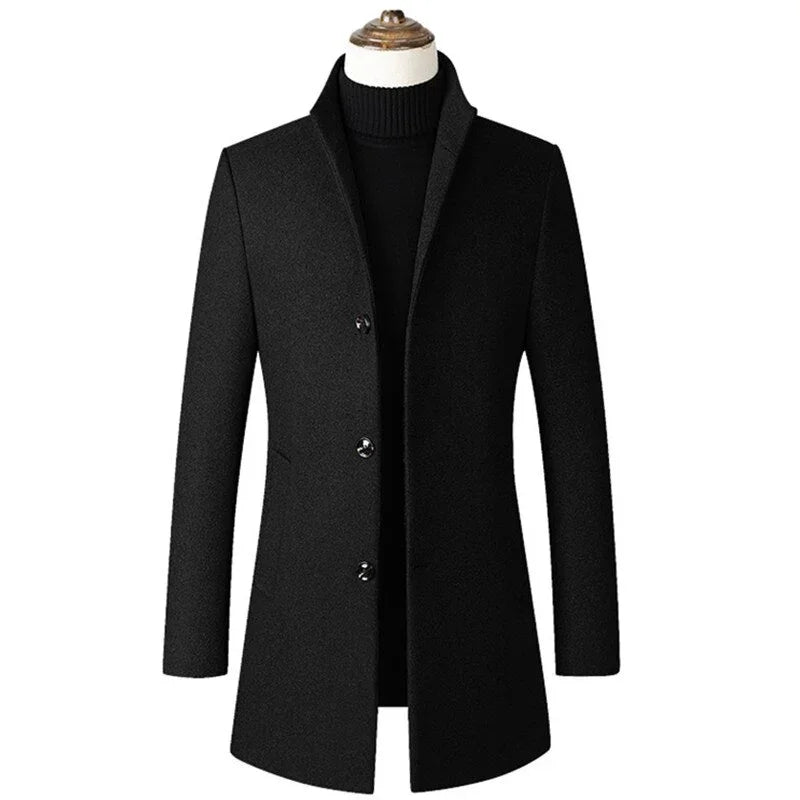 Winter Wollmantel Wollmischungen Verdickung Business Warm Standkragen | tif-shop24.de