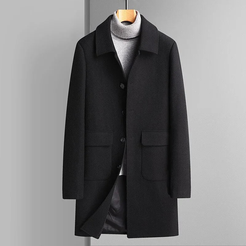 Herren Wintermantel Windschutz Trenchcoat Baumwolle | tif-shop24.de