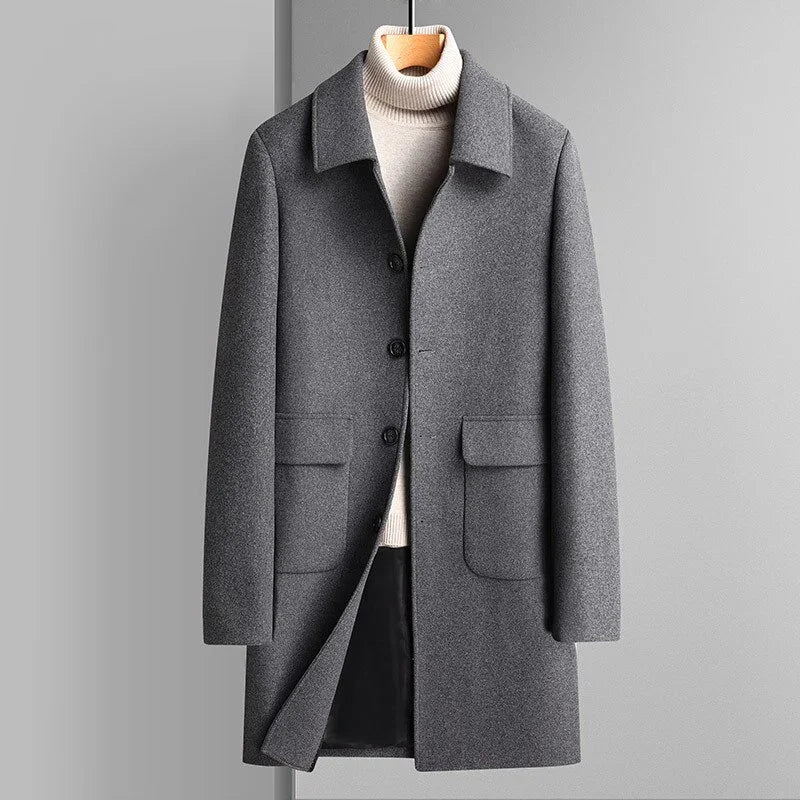 Herren Wintermantel Windschutz Trenchcoat Baumwolle | tif-shop24.de