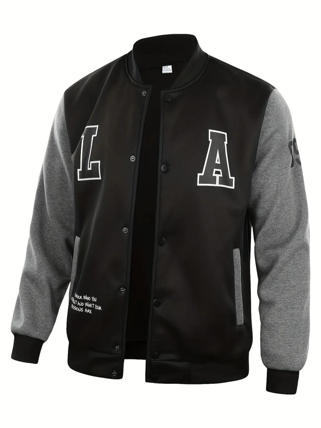 Lässige Farbblock-Knöpfen Für Den Schul-Baseball Jacke | tif-shop24.de
