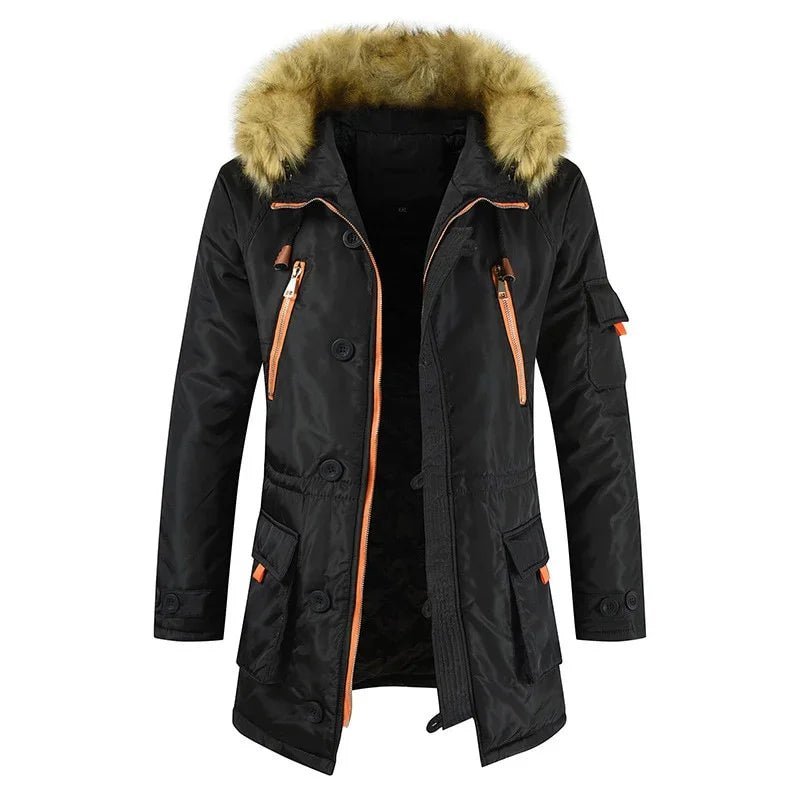 HIEXHSE Winter Jacke Parka Marke Gepolsterte Künstliche Pelz Mittel langen Dicken Parkas Snowjacket | tif-shop24.de