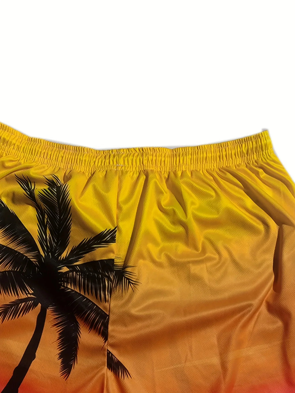 Gelbe Strandshorts Mit Stranddruck, Schnell Trocknende Badehose Mit Kordelzug, Badeshorts Für Den Sommer-Strandpool, Herren-Bademode In Übergröße - tif-shop24.de